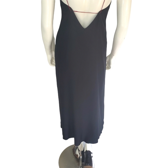 Rag & Bone Parker Black Silk Slip Dress with Pink Straps Women's Size 2 - Picture 4 of 9